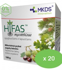 HIFAS - spygliuočiams ir lapuočiams, mikoriziniai grybai, MAXI pakuotė (kaina nurodyta 1 vnt.)